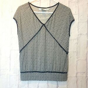 MAX STUDIO Oversized Jersey-Knit V-Neck Top Small